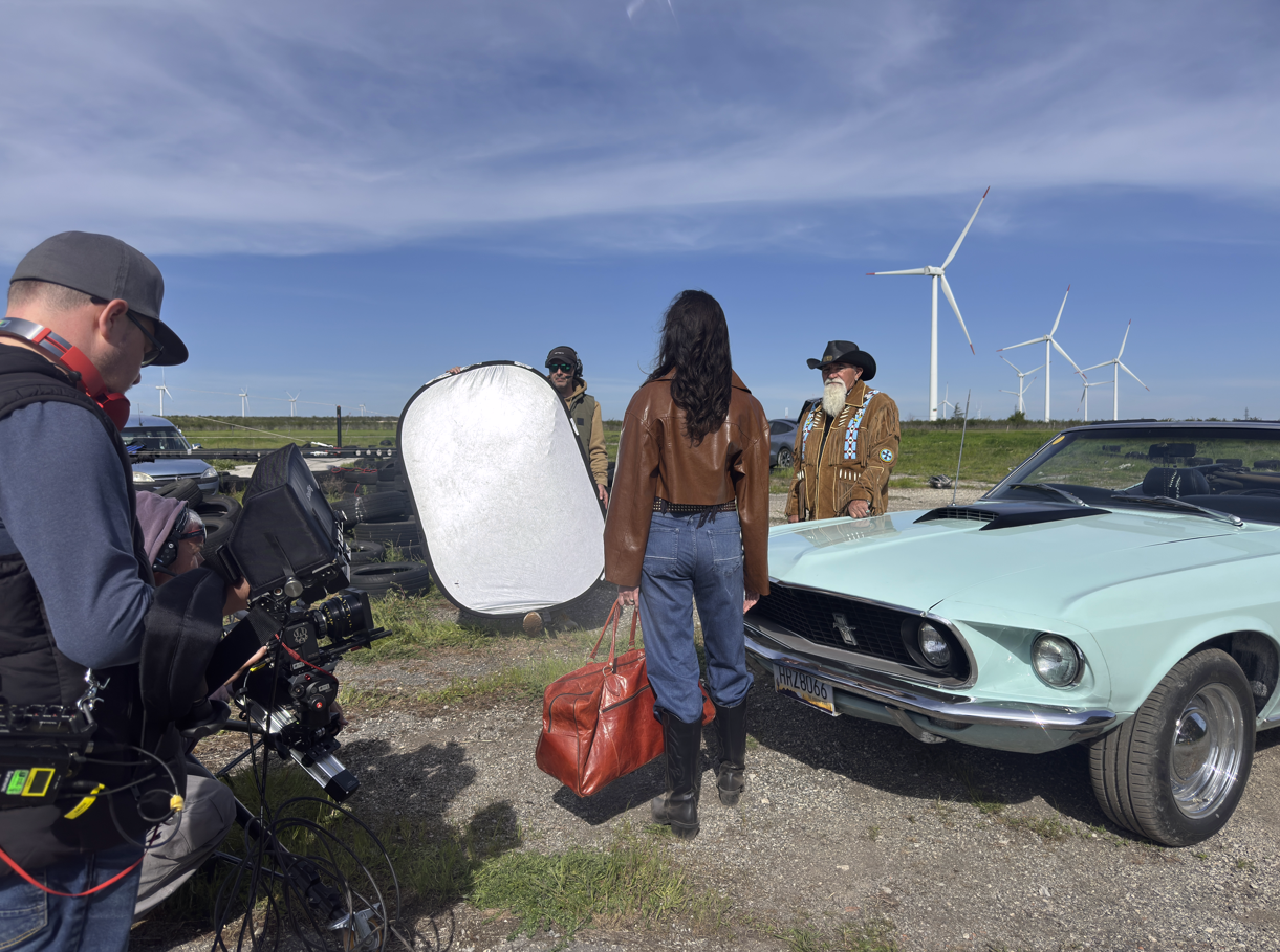Location production with camera crew